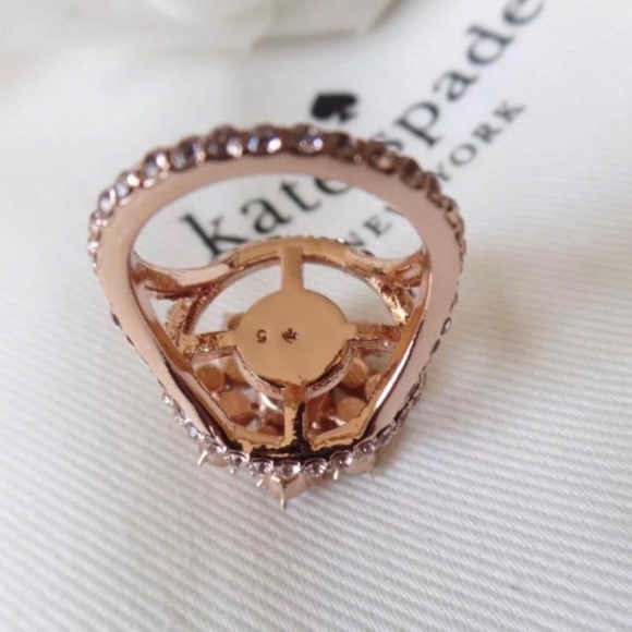 Kate Spade Crystal Rose Bouquet Cocktail Ring - Picture 4 of 6